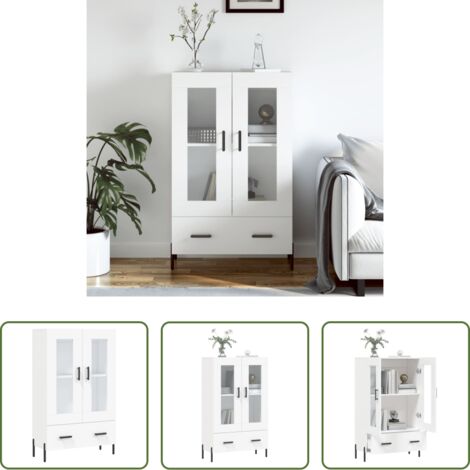 Credenza moderna -  Credenza Bianca 69,5x31x115 cm in Legno Multistrato