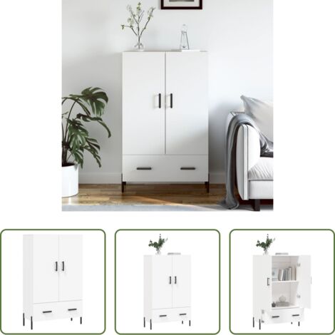 Credenza moderna -  Credenza Bianca 69,5x31x115 cm in Legno Multistrato