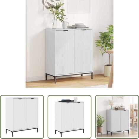 Credenza moderna -  Credenza Bianco Lucido 69,5 x 33 x 82 cm Legno multistrato