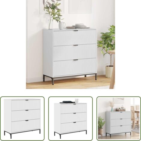 Credenza moderna -  Credenza Bianco Lucido 79,5 x 33 x 82 cm Legno multistrato