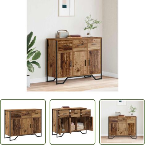 Credenza moderna -  Credenza con cassetto Legno vecchio 97 x 32,5 x 74,5 cm
