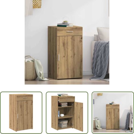 Credenza moderna -  Credenza con cassetto Rovere artigianale 50 x 42,5 x 93 cm