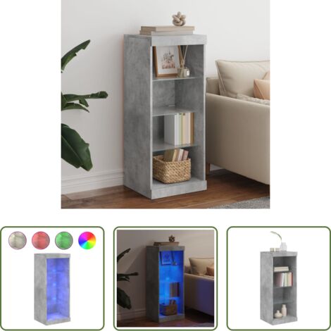 Credenza moderna -  Credenza con Luci LED Grigio Cemento 41x37x100 cm