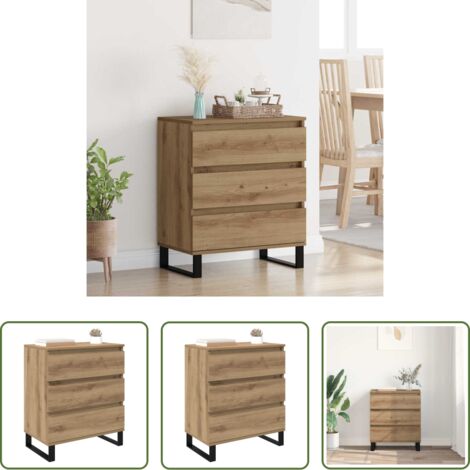Credenza moderna -  Credenza Rovere artigianale 60 x 35 x 70 cm Legno multistrato