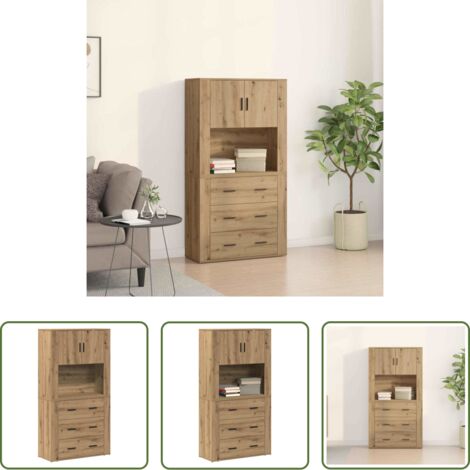 Credenza moderna -  Credenza Rovere artigianale 80 x 33 x 150 cm Legno multistrato