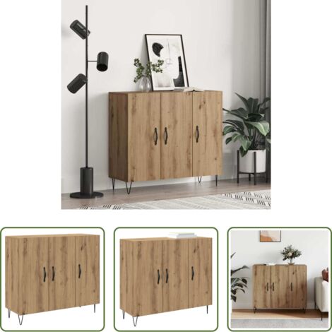 Credenza moderna -  Credenza Rovere artigianale 90 x 32,5 x 80 cm Legno multistrato