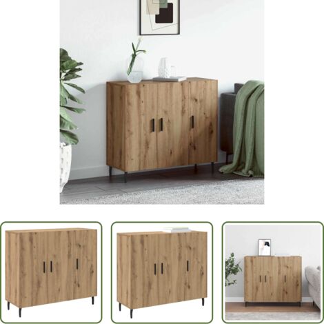 Credenza moderna -  Credenza Rovere artigianale 90 x 34 x 80 cm Legno multistrato
