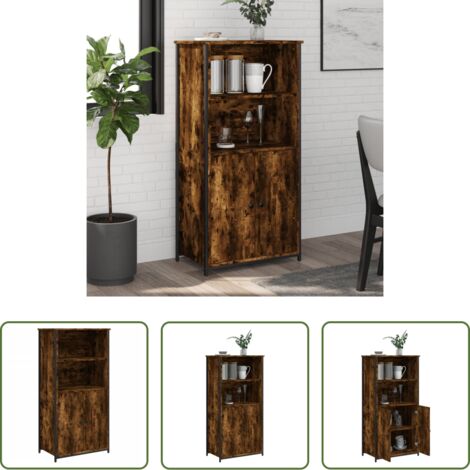 Credenza moderna -  Credenza Rovere Fumo 62x36x121,5 cm in Legno Multistrato