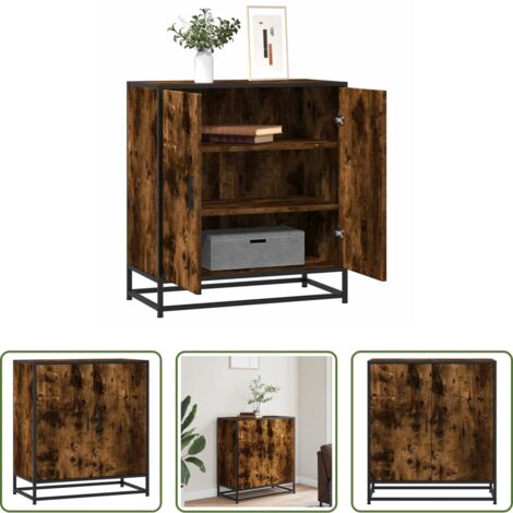 Credenza moderna -  Credenza Rovere Fumo 68x35x76 cm in Truciolato