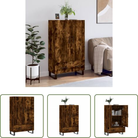 Credenza moderna -  Credenza Rovere Fumo 69,5x31x115 cm in Legno Multistrato
