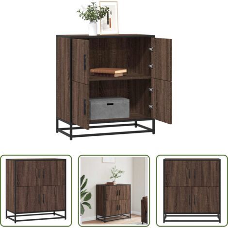 Credenza moderna -  Credenza Rovere Marrone 68x35x76 cm in Legno Multistrato