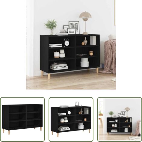 Credenza moderna -  Credenza Rovere Nero 103,5 x 35 x 70 cm Legno multistrato