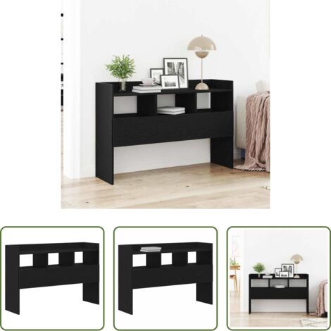 Credenza moderna -  Credenza Rovere Nero 105 x 30 x 70 cm Legno multistrato