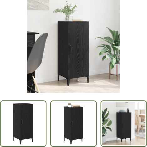Credenza moderna -  Credenza Rovere Nero 34,5 x 34 x 90 cm Legno multistrato