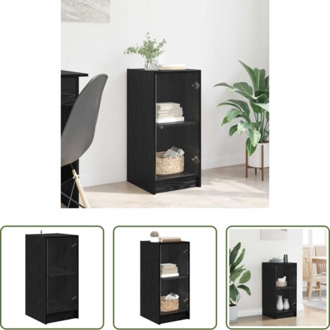 Credenza moderna -  Credenza Rovere nero 35 x 37 x 76 cm Legno multistrato