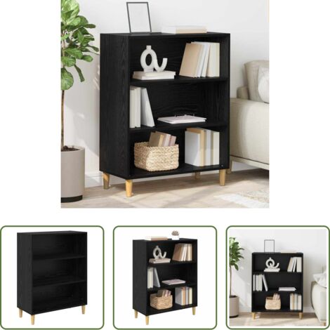 Credenza moderna -  Credenza Rovere Nero 69,5 x 32,5 x 90 cm Legno multistrato