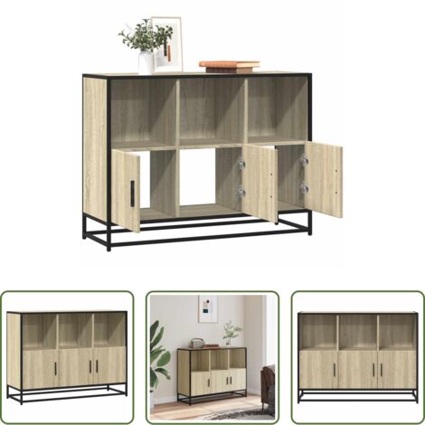 Credenza moderna -  Credenza Rovere Sonoma 100x35x76 cm in Legno Multistrato