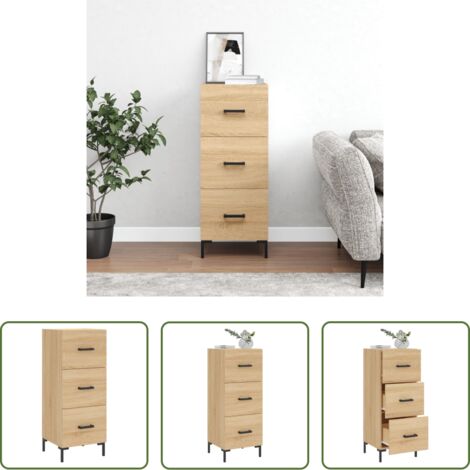 Credenza moderna -  Credenza Rovere Sonoma 34,5x34x90 cm in Legno Multistrato