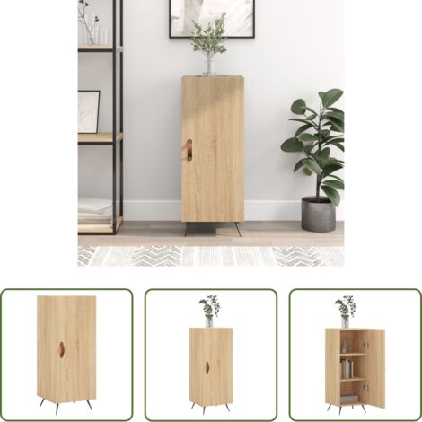 Credenza moderna -  Credenza Rovere Sonoma 34,5x34x90 cm in Legno Multistrato