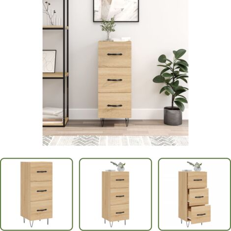 Credenza moderna -  Credenza Rovere Sonoma 34,5x34x90 cm in Legno Multistrato