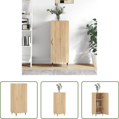 Credenza moderna -  Credenza Rovere Sonoma 34,5x34x90 cm in Legno Multistrato