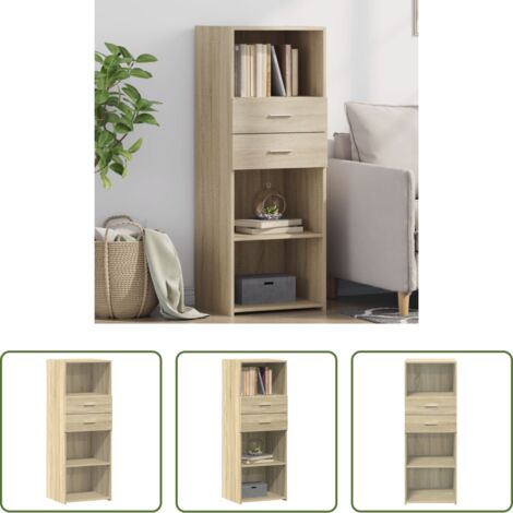 Credenza moderna -  Credenza Rovere Sonoma 45x42,5x124 cm in Legno Multistrato