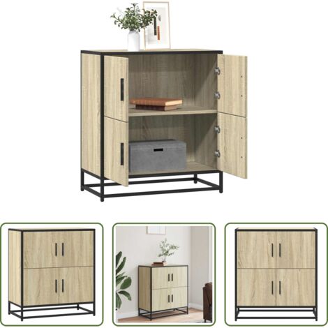 Credenza moderna -  Credenza Rovere Sonoma 68x35x76 cm in Legno Multistrato