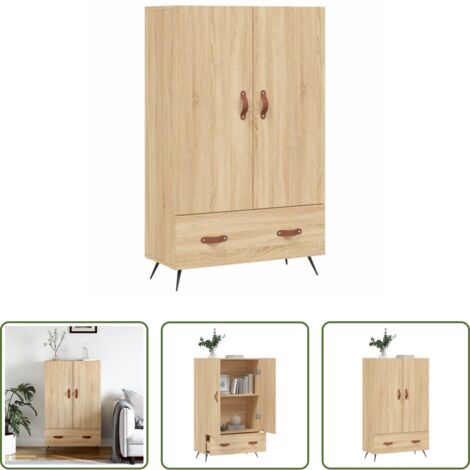 Credenza moderna -  Credenza Rovere Sonoma 69,5x31x115 cm in Legno Multistrato