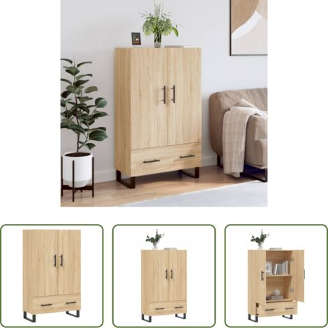 Credenza moderna -  Credenza Rovere Sonoma 69,5x31x115 cm in Legno Multistrato