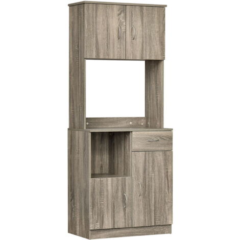 CREDENZA MODERNA PER CUCINA O SALA DA PRANZO 71X41X178CM LEGNO GRIGIO