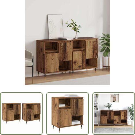 Credenza moderna -  Sideboards 2 pcs Legno vecchio 120 x 35 x 70 cm