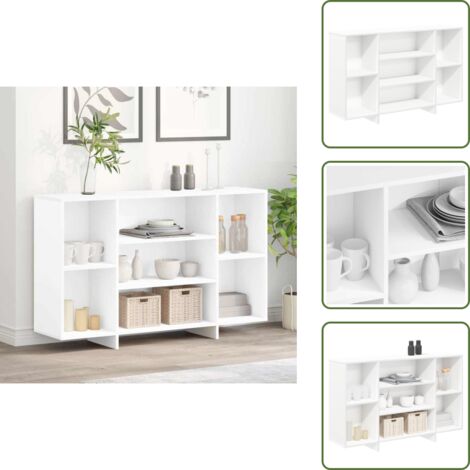 Credenza moderna - vidaXL Credenza Bianca 120x30x75 cm in Legno Multistrato - Credenza da stanza