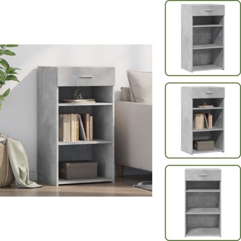 Credenza moderna - vidaXL Credenza Grigio Cemento 50x42,5x93 cm in Legno Multistrato - Credenza decorativa