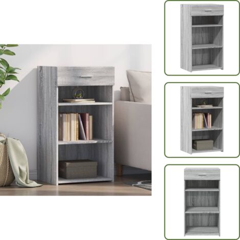 Credenza moderna - vidaXL Credenza Grigio Sonoma 50x42,5x93 cm in Legno Multistrato - Credenza decorativa