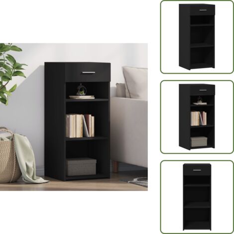 Credenza moderna - vidaXL Credenza Nera 40x42,5x93 in Legno Multistrato - Credenza decorativa