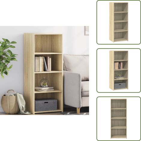 Credenza moderna - vidaXL Credenza Rovere Sonoma 50x41x124 cm in Legno Multistrato - Credenza decorativa