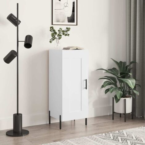 Credenza Moderna，Madia da cucina，Mobile Buffet，Armadio da Cucina Moderna Bianca 34,5x34x90 cm in Legno Multistrato VMOE73658 BonneVie