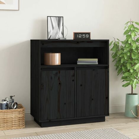 Credenza bassa,Armadietto,Mobile da Cucina Bianca 89x40x116,5 cm in Legno  Massello di Pino -BY43931