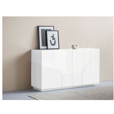 Credenza moderno bianco, 4 ante - Alien