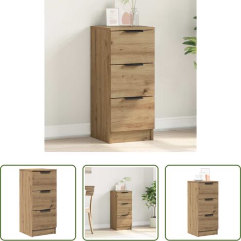 Credenza multistrato -  Credenza Rovere Artigianale 30x30x70 cm in Legno Multistrato