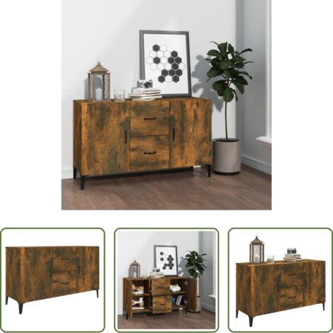 Credenza multistrato -  Credenza Rovere Fumo 100x36x60 cm in Legno Multistrato