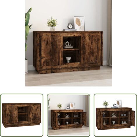 Credenza multistrato -  Credenza Rovere Fumo 102x35x60 cm in Legno Multistrato