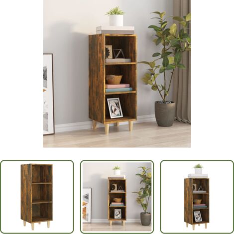 Credenza multistrato -  Credenza Rovere Fumo 34,5x32,5x90 cm in Legno Multistrato