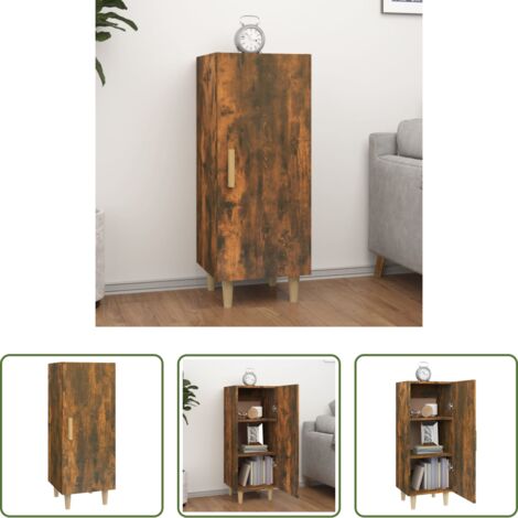 Credenza multistrato -  Credenza Rovere Fumo 34,5x34x90 cm in Legno Multistrato