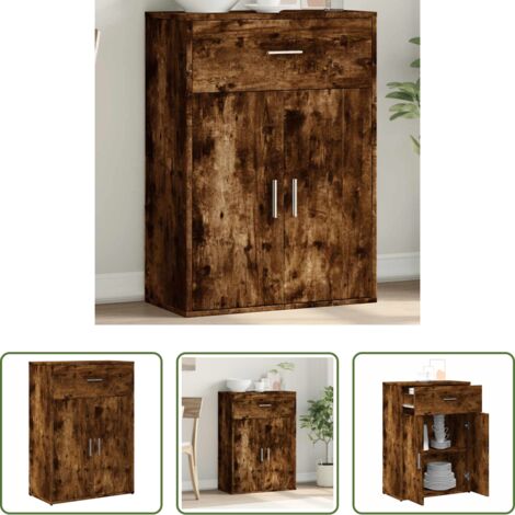 Credenza multistrato -  Credenza Rovere Fumo 60x30x84 cm in Legno Multistrato