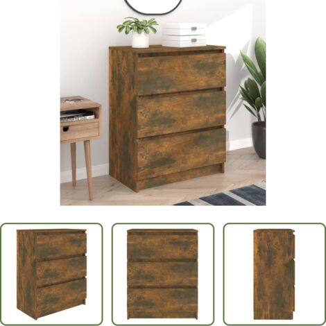 Credenza multistrato -  Credenza Rovere Fumo 60x35x76 cm in Legno Multistrato