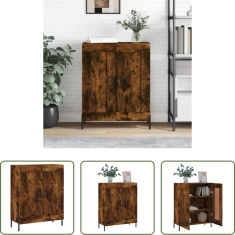 Credenza multistrato -  Credenza Rovere Fumo 69,5x34x90 cm in Legno Multistrato