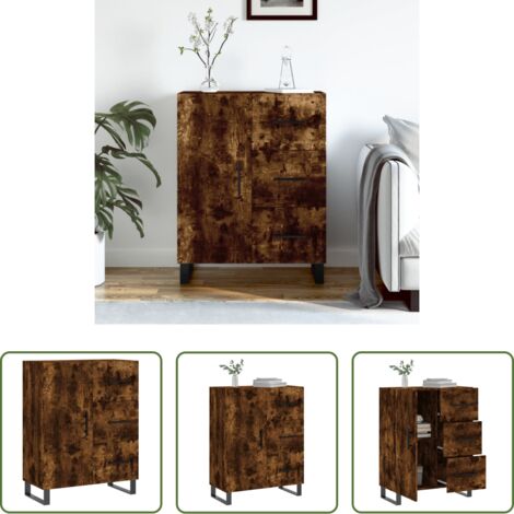 Credenza multistrato -  Credenza Rovere Fumo 69,5x34x90 cm in Legno Multistrato