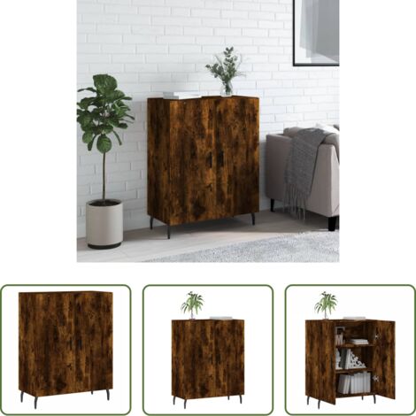 Credenza multistrato -  Credenza Rovere Fumo 69,5x34x90 cm in Legno Multistrato