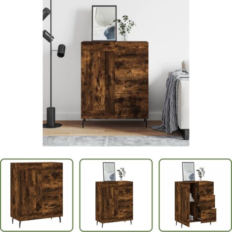 Credenza multistrato -  Credenza Rovere Fumo 69,5x34x90 cm in Legno Multistrato